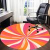 1PC Candy Swirl Office Round Area Rug, Mat Suitable For Office, Under Office Chairs Bedroom Living Room Home Decor, Room Deco