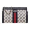 Borsa a busta in tela con pelle, Pochette, Borsa a tracolla, Borsa a spalla da donna Bianca Blu