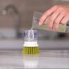 Dishwashing Brush With Soap Dispenser Palm Brush Storage Rack Set Easy-to-use Kitchen Cleaning Brush