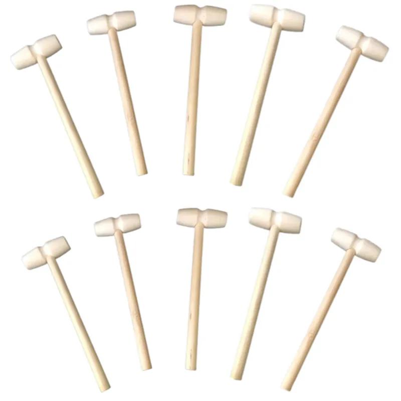 10/5 Pcs Mini Wooden Hammer Balls Toy Pounder Replacement Wood Mallets Baby Wood DIY Craft Wooden Decoration