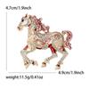 Vintage Court Style Enamel Galloping War Horse Brooches Pins For Women Clothing Accessories Men Fashion Suit Lapel Corsage
