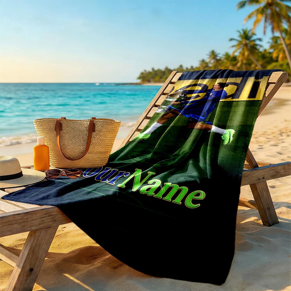 Chelsea Customizable Name Beach Towel High Absorbency & Quick-Dry Perfect for Traveling Yoga Camping and Swimming