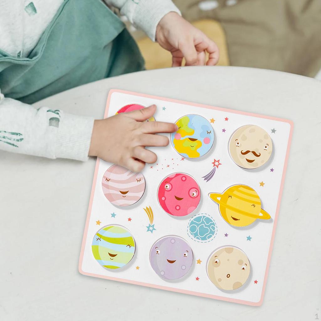 Montessori Wooden Puzzle Preschool Learning Toy Color And Shape Development Cognition for Girls Boys