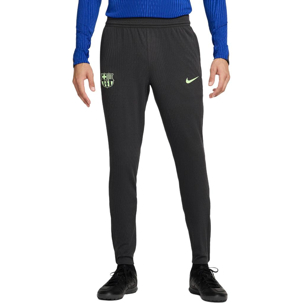 Nike FCDri-FIT ADV FW24 Barcelona Strike Elite Third Knitted Sports Pants Men bottoms Dark-Gray Bronze Impact-Yellow-Green FQ2343-060