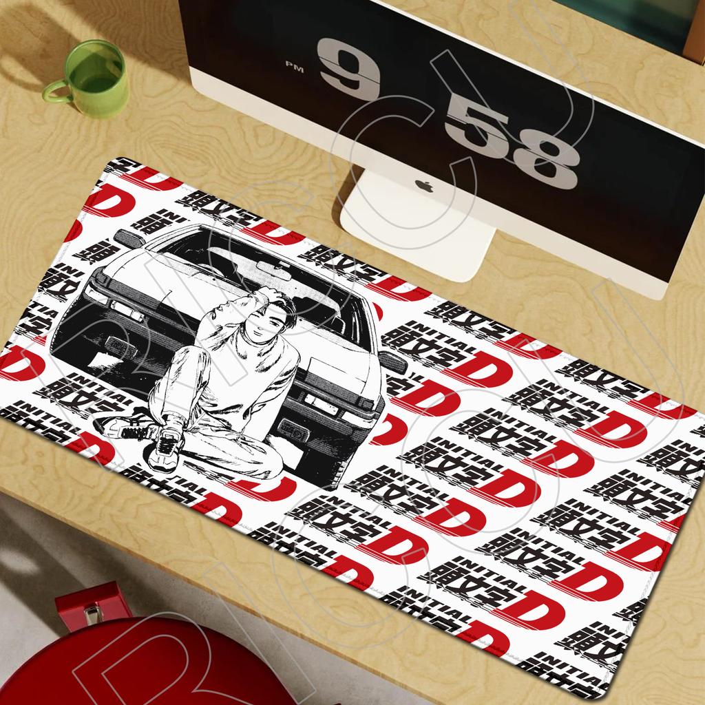 XXL HD Gaming Mouse Pad Nonslip PC Accessories Anime Initial D Keyboard Mats Large Office Desk mat Rubber Carpet protective pad