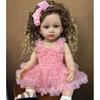 Nový příchod Lifelike Princess Reborn Baby Dolls celosilikonový vinyl voděodolný bebe Reborn Boneca zakřivené vlasy Girls Playmates