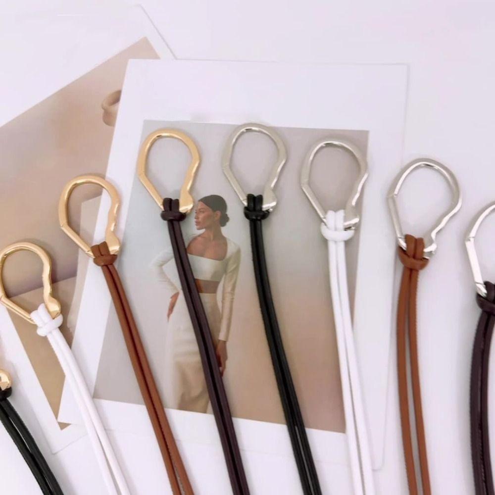 Stylish Slimming Leather Rope Waist Chain Multi-Use Versatile Waist-Cinching Belt Thin Rope Simple Skirts Waist Cover Party