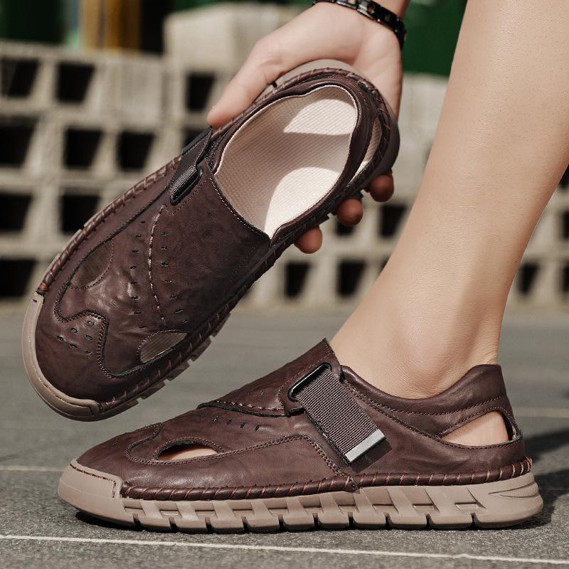 20252025 Sandalen in großer Größe Herren Sommer weichsohlige kühle Hausschuhe lässige atmungsaktive Strandschuhe Herren Outdoor