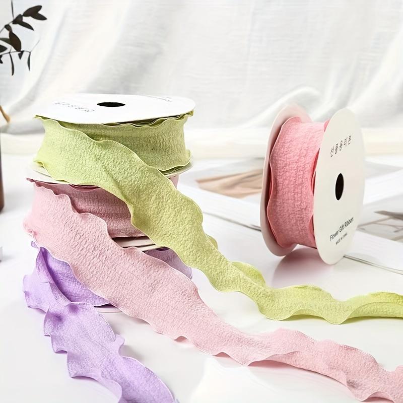 Creased Fish Tail Gauze Ribbon Flower Bouquet Packaging Macaron Color Ribbon Flower Shop Cake Handmade Materials