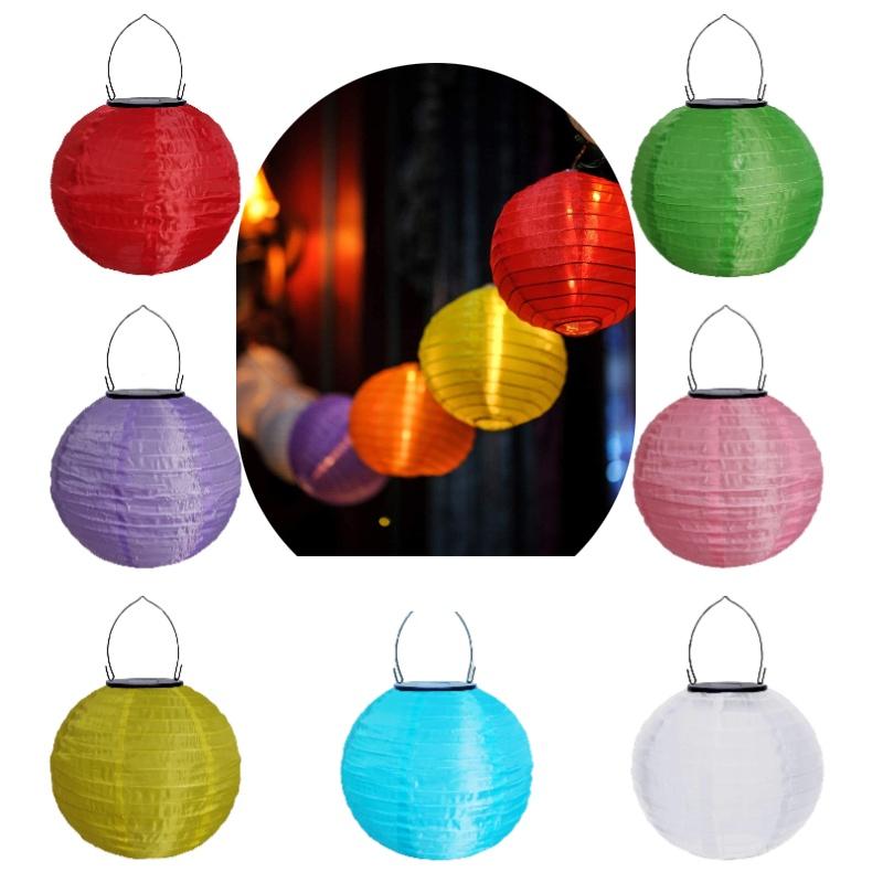 Colorful Powered Solar Led Lantern Lights Festival Room Decor Outdoor Yard Setup