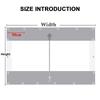 Customize Heavy Duty Zipper Tarpaulin with Twist Locks Outdoor Pergola See Though Tarp Door Curtain Gazebo Windproof Screen