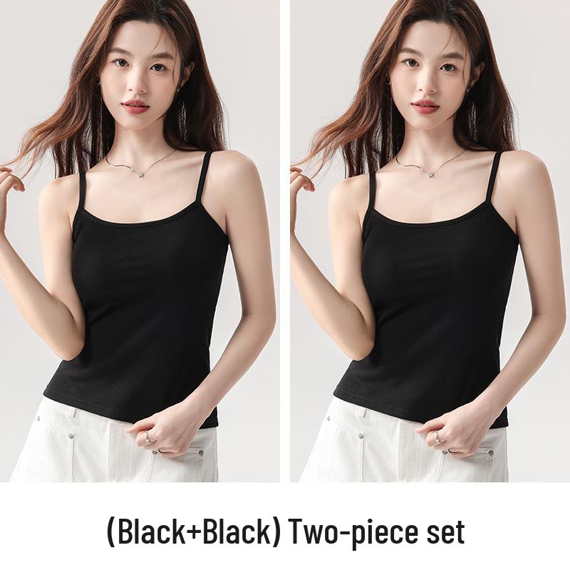 Ärmelloses Baumwoll-Camisole - Schlankmachende Basisschicht für Frühling bis Herbst, Bedeckt die Achselhöhle, Ohne Brustpolster