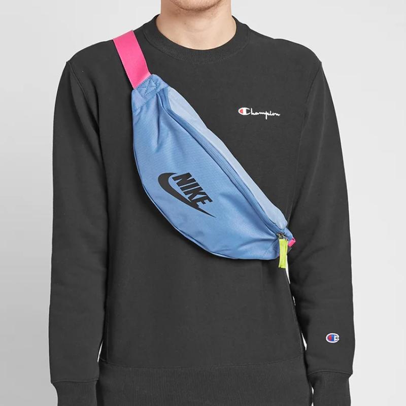 Nike Heritage Polyester Fanny Pack Regular Unisex Blue Casual BA5750-420