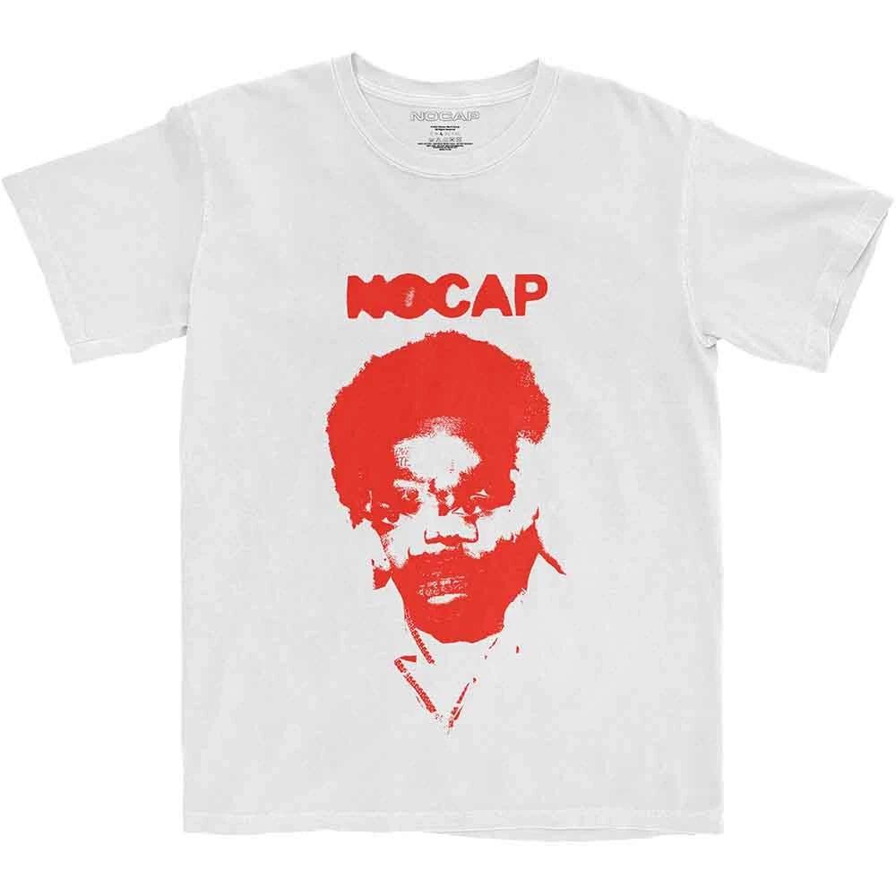 NoCap T Shirt Face Mash Logo Official Mens White M 2XL