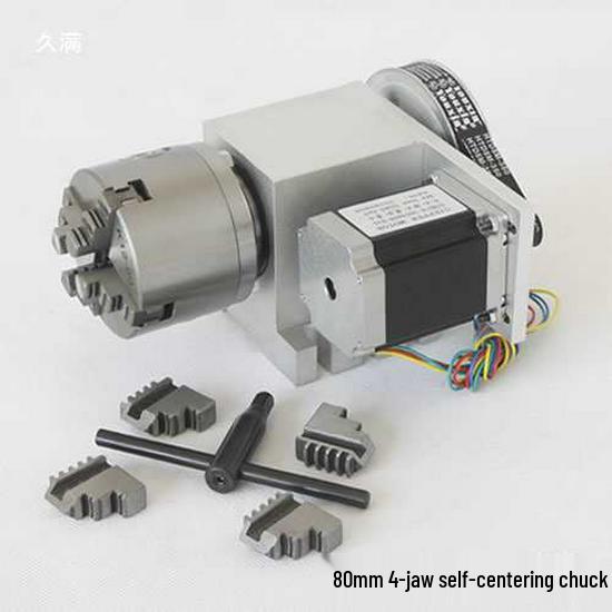 Fourth Axis CNC Engraving Machine: 80 Three-Jaw Chuck, Zero Backlash Rotary Indexing Head
