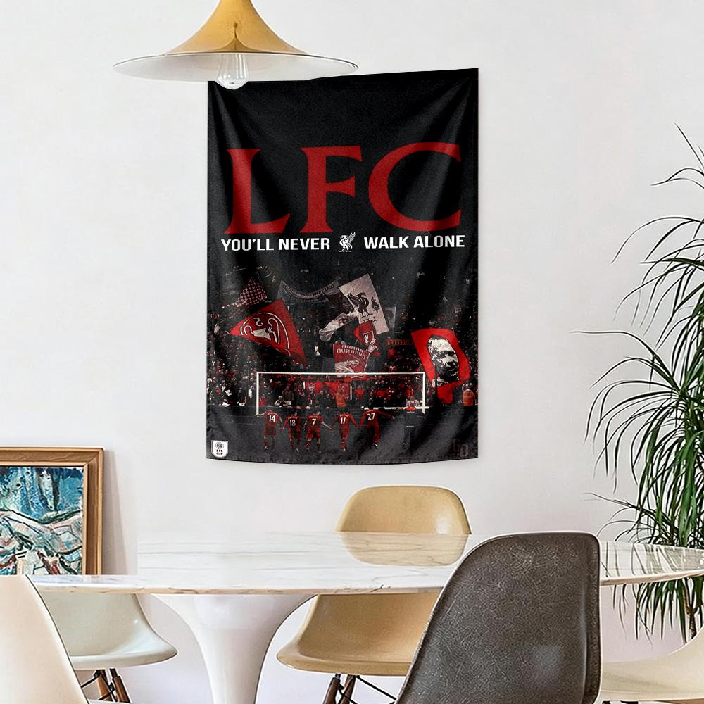 Liverpool Football Club Wanddekoration Wandteppich Kunst Für Haustiermemorial Geburtstag Hochzeitsparty Kulisse Familiengeschenk