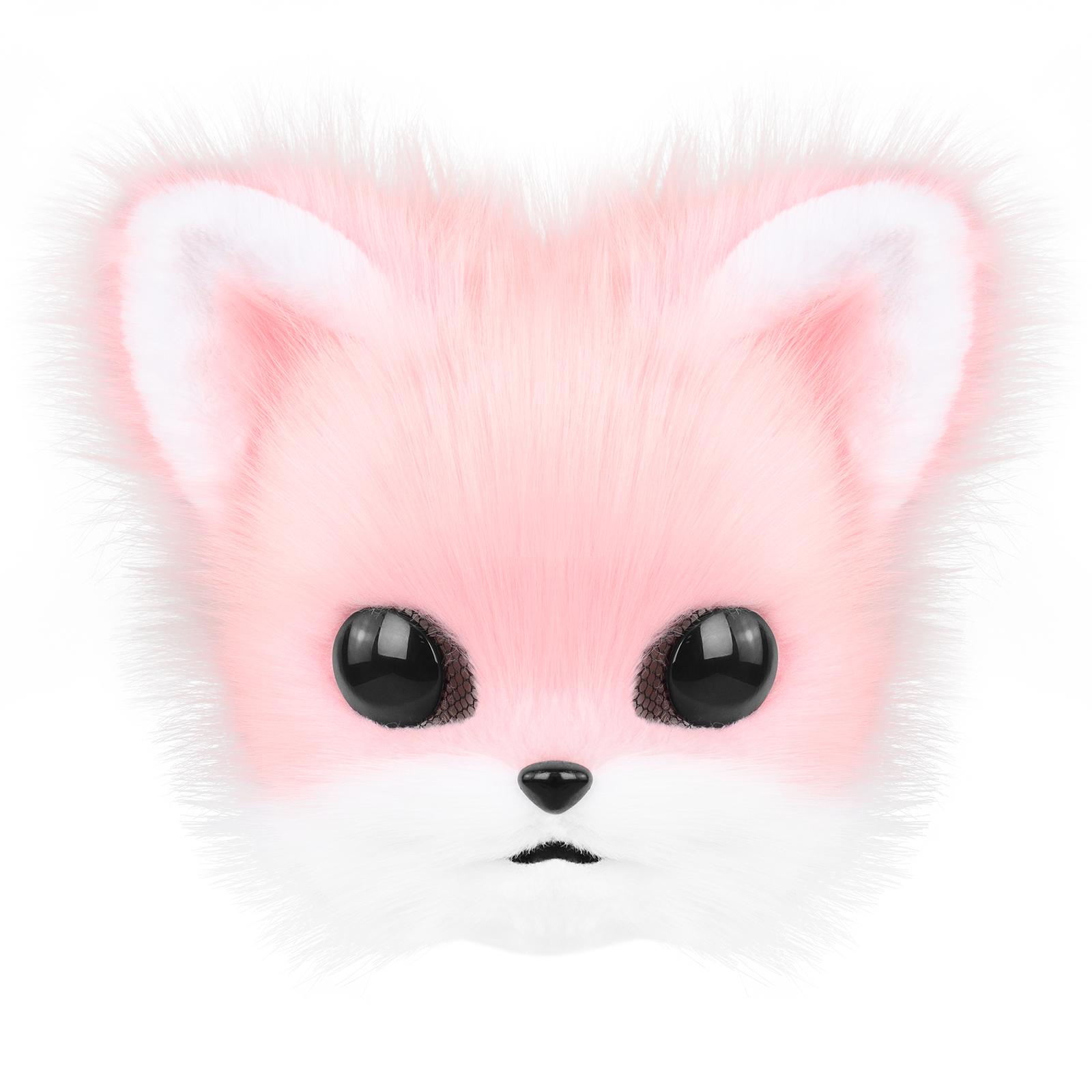 Tier Katze Maske Kunstpelz Fuchs Cosplay Therian Masken Für Halloween Party Kostüm Zubehör white