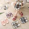 Summer new soft-soled cool slippers, trendy beach slippers for women, fashionable casual single shoes, overalls, one-word slips