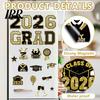 Graduation Party Car Decor 2026 Magnetic Decals Waterproof Magnets Celebration Fade-Resistant Reusable for Vehicles Fridge