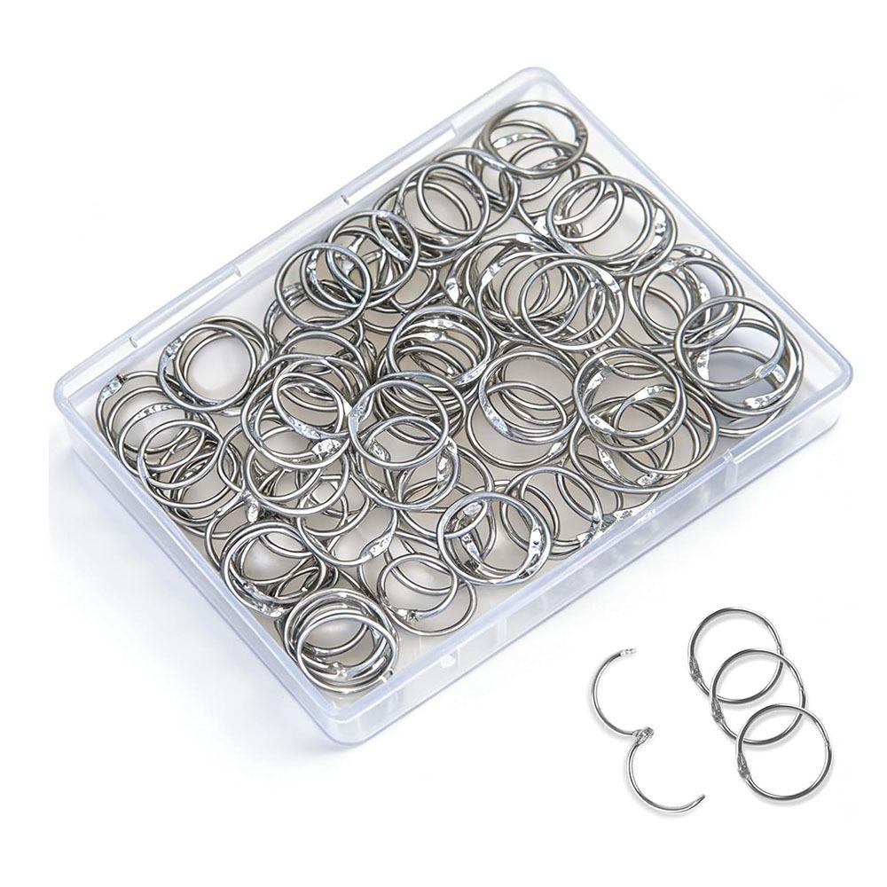 50Pcs Sturdy Metal Binder Rings O Ring Book Binder Rings Keychain Rings  Daily Organizing