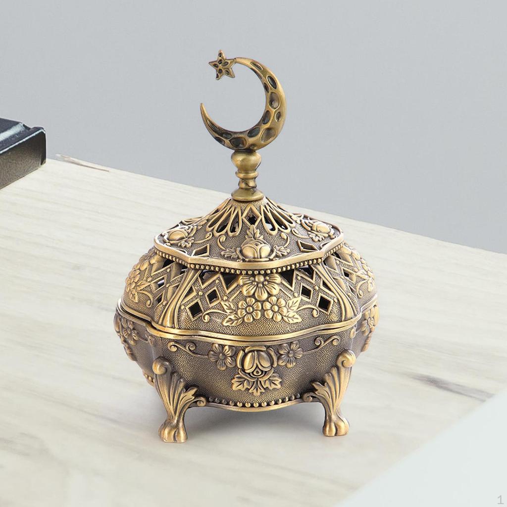 Alloy Incense Burner Aroma Holder Sturdy Base Exquisite Workmanship Bowl Censer