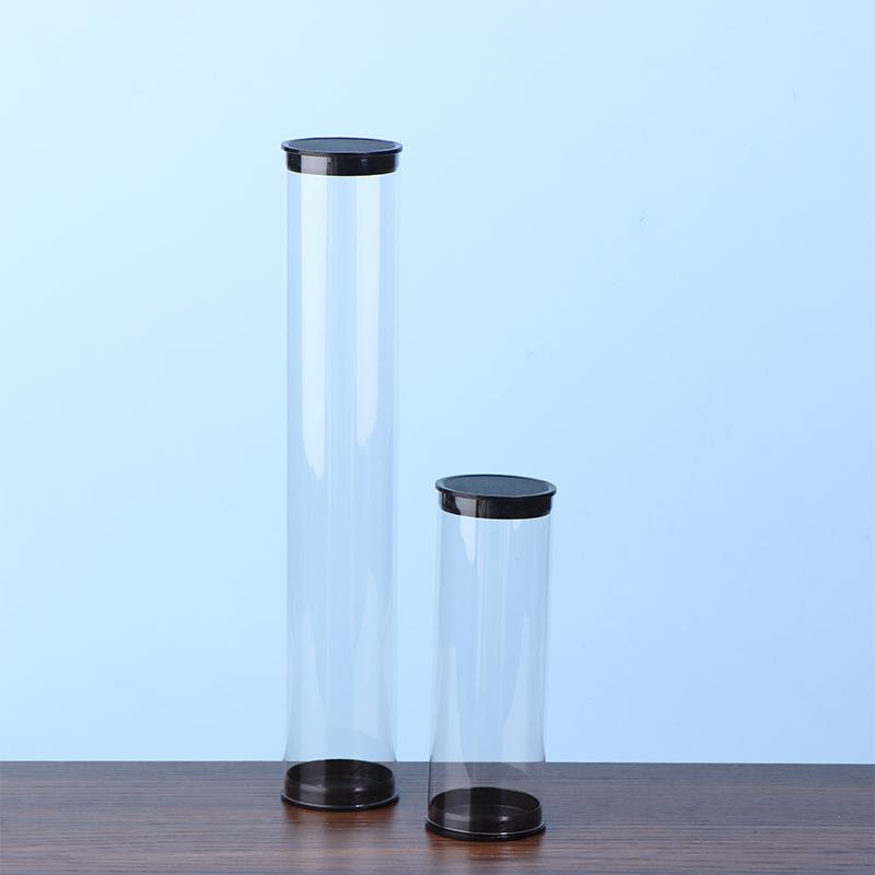 Golf Ball Tube Barrel Pc Transparent Round Plastic Packaging Box 45Mm Diameter Golfs Case With Cover Portable Golfs Container