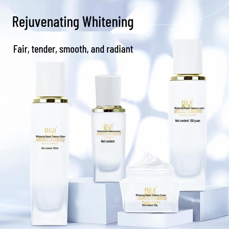 BiUi Aufhellungs- und Fleckenaufhellungsset: Feuchtigkeitsspendend, pflegend, gegen Vergilbung, Anti-Aging-Reparatur mit Wasser und Lotion.