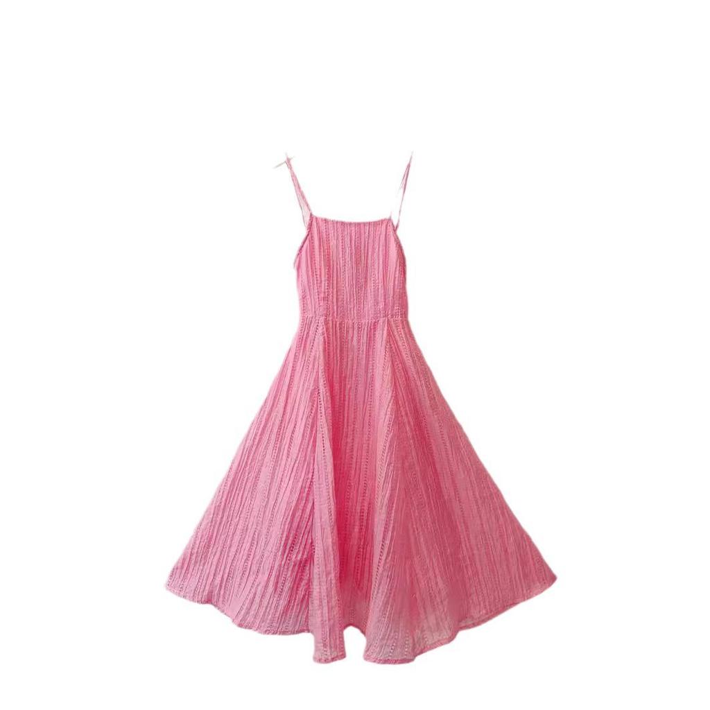 2024 Summer Mother-Daughter Backless Tie-Up Fairy Skirt Beach Dress