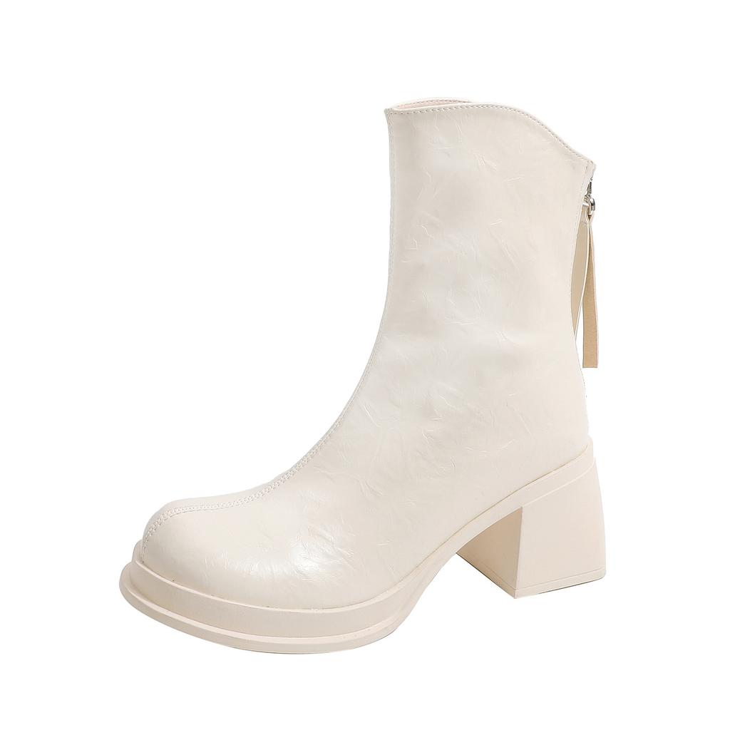Removable two-wear short boots, women's thick legs, fat mm long boots, large tube circumferential trouser tube boots, thick sole, thick heel, small ma
