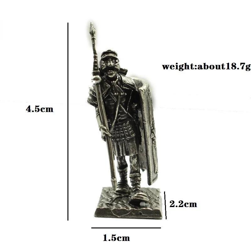 Metal Copper Lost Roman Legionnaire Archer Shield Soldiers Model Figurines Miniatures Car Decorations Toy Ornament Gift