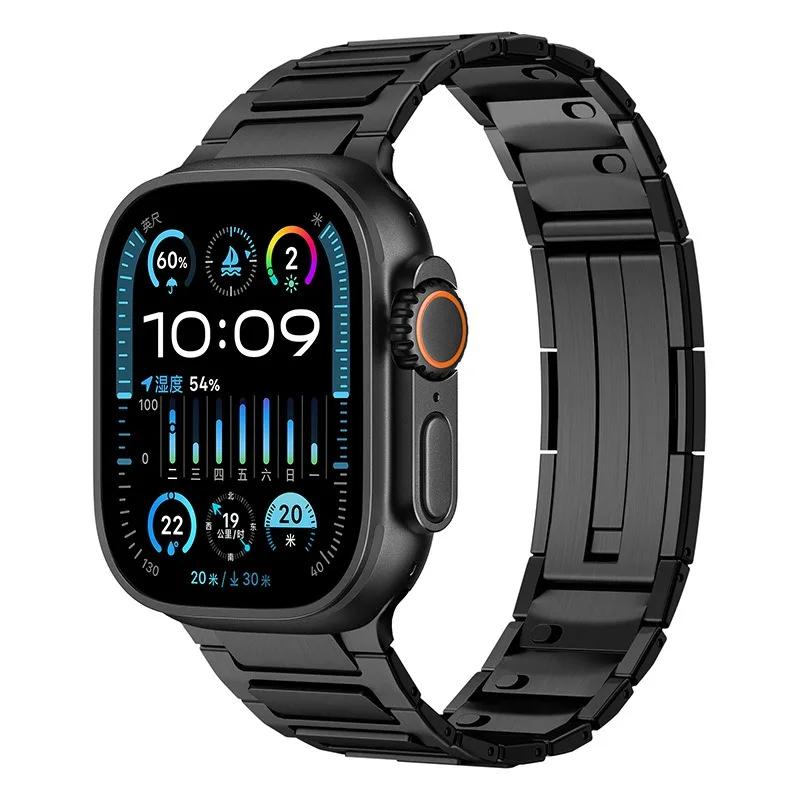 Metal Strap For Apple Watch Ultra 3-2-1 49mm 11 10 46mm 42mm Quick-release Bracelet Belt iWatch 9 8 7 6 5 SE 45mm 44mm 41mm Band