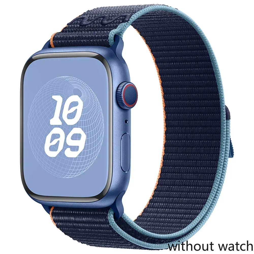 Nylon Sport Strap for Apple Watch Ultra3 49mm S11 42/46mm S10 9 8 7 6 5 4 3 Loop Bracelet for iWatch Series SE3 Ultra 2 46mm 45m