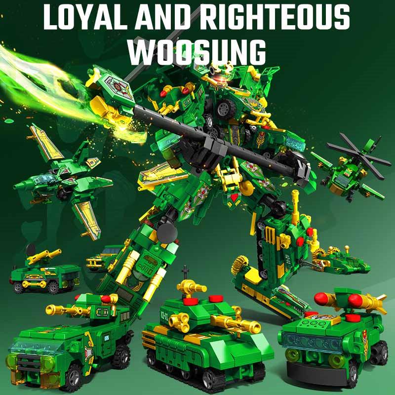 Non-Toxic Sembo Transforming Mech Robot Assemblage Building Blocks Kits Moc Tank Helicopter Fighter Battleship Models Kids Toys Children Gifts