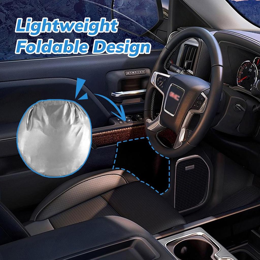 Windshield Sun Shade New American Eagle Flag USA Patriotic Design - Folding Car Front Window Sunshade For Cars SUV Trucks, Max UV Blocking And Keep