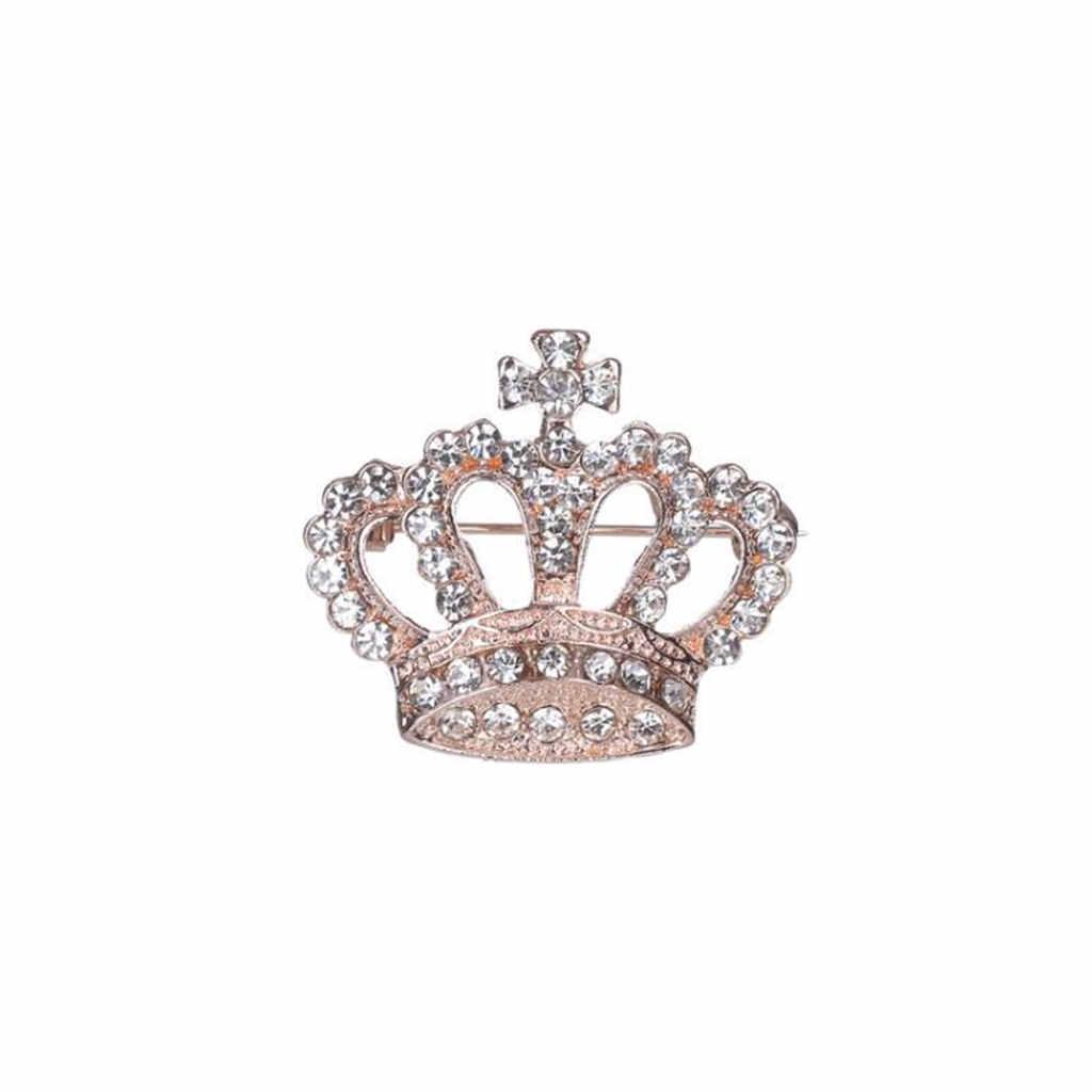 Модная Брошь-булавка Дизайн Корона Стиль Брошь Нагрудная Винтажная Свадебный Подарок Золотой Серебряный Цвет золотой