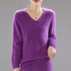 Herbst und Winter Neu Wolle Ziehen Gestrickt V-Ausschnitt Locker Pullover Oberteil Mit Gestricktem Pullover Unterhemd Freizeit
