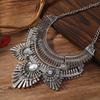 Tassel Rhinestone Exaggerated Necklace Vintage Bohemian Style Necklace Ethnic Style Jewelry  Women