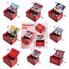 Red Music Box Ornaments Painted Santa Claus Wooden Box Fashion Hand-cranked Music Box  New Year