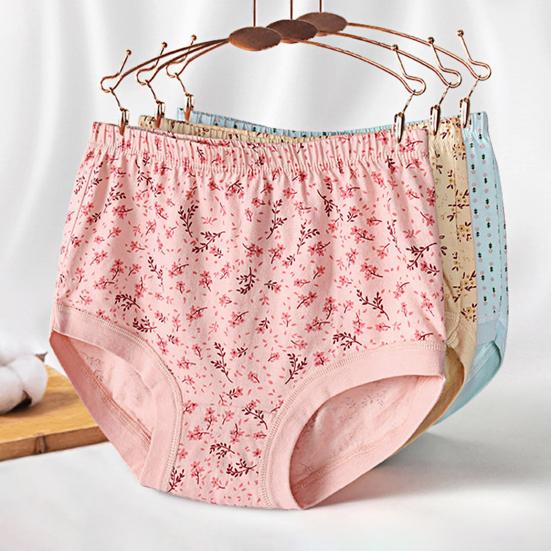 Women'S Cotton Underwear High Waisted Granny Panties Soft Full Coverage