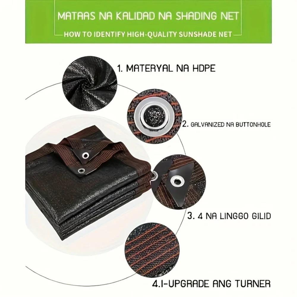 Telo Ombreggiante Nero Rete Parasole Bordo Nastro Con Occhielli, Rete Solare Per Pergola, Serra Piante, Giardini, Patio, Tettoia