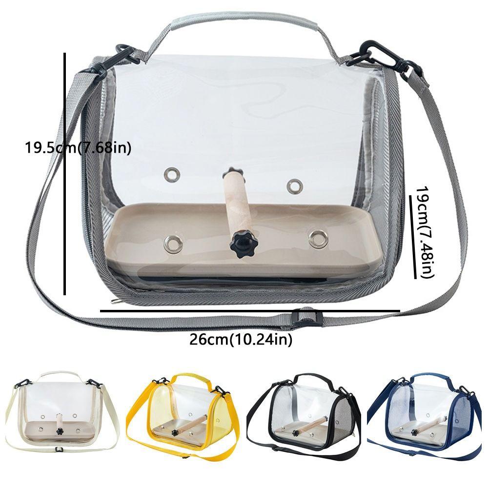 Portable Bird Carrier Bag Folding Breathable Mesh Parrot Out Bag Large Capacity Clear Window Bird Transport Cage