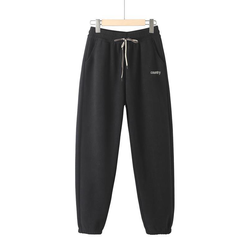 Mom's High-Waisted Tapered Pants - Plus Velvet, Midweight, Casual, Spring-Fall, Winter Wear