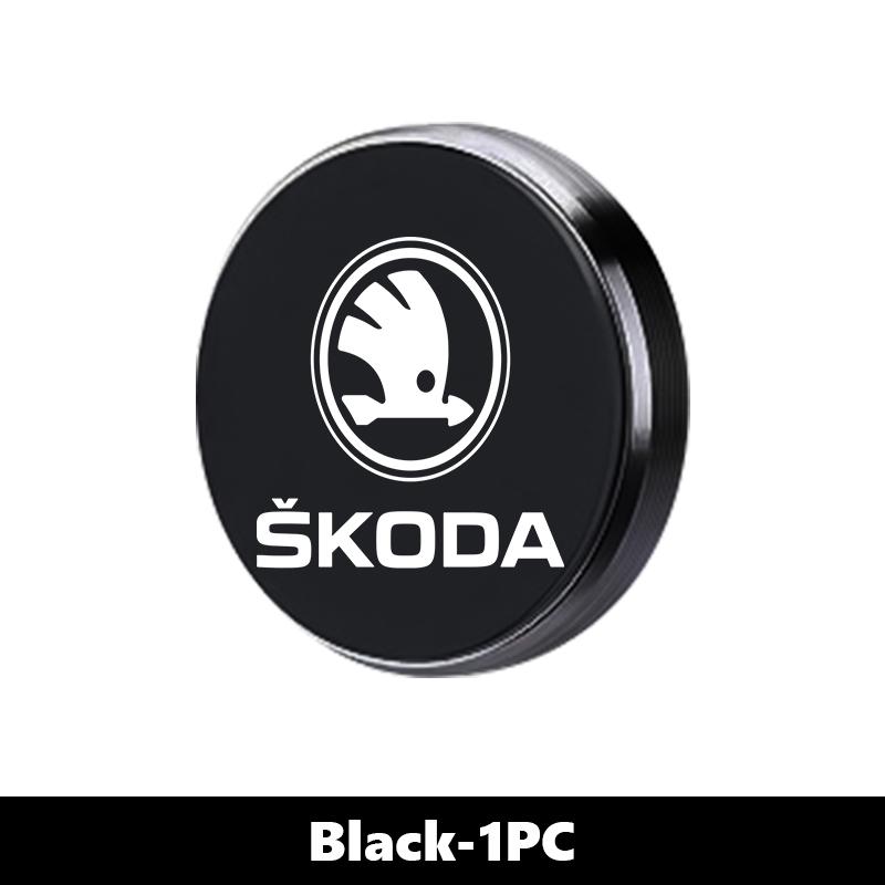 AES1 For Skoda Car Magnetic Mini Phone Holder 360° Adhesive Phone Stand Interior Accessories Rapid Octavia Derivative Enyaq-iV