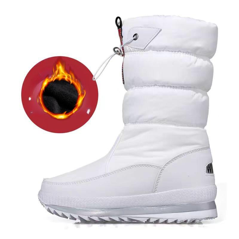 

Winter Thickened Warm Women s Multicolor Snow Boots Plus Velvet Non-slip High-tube Women s Cotton Shoes 42