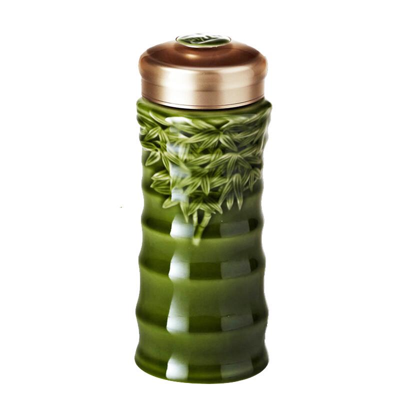 Gantangxuan Bamboo-Style Double-Walled Travel Mug