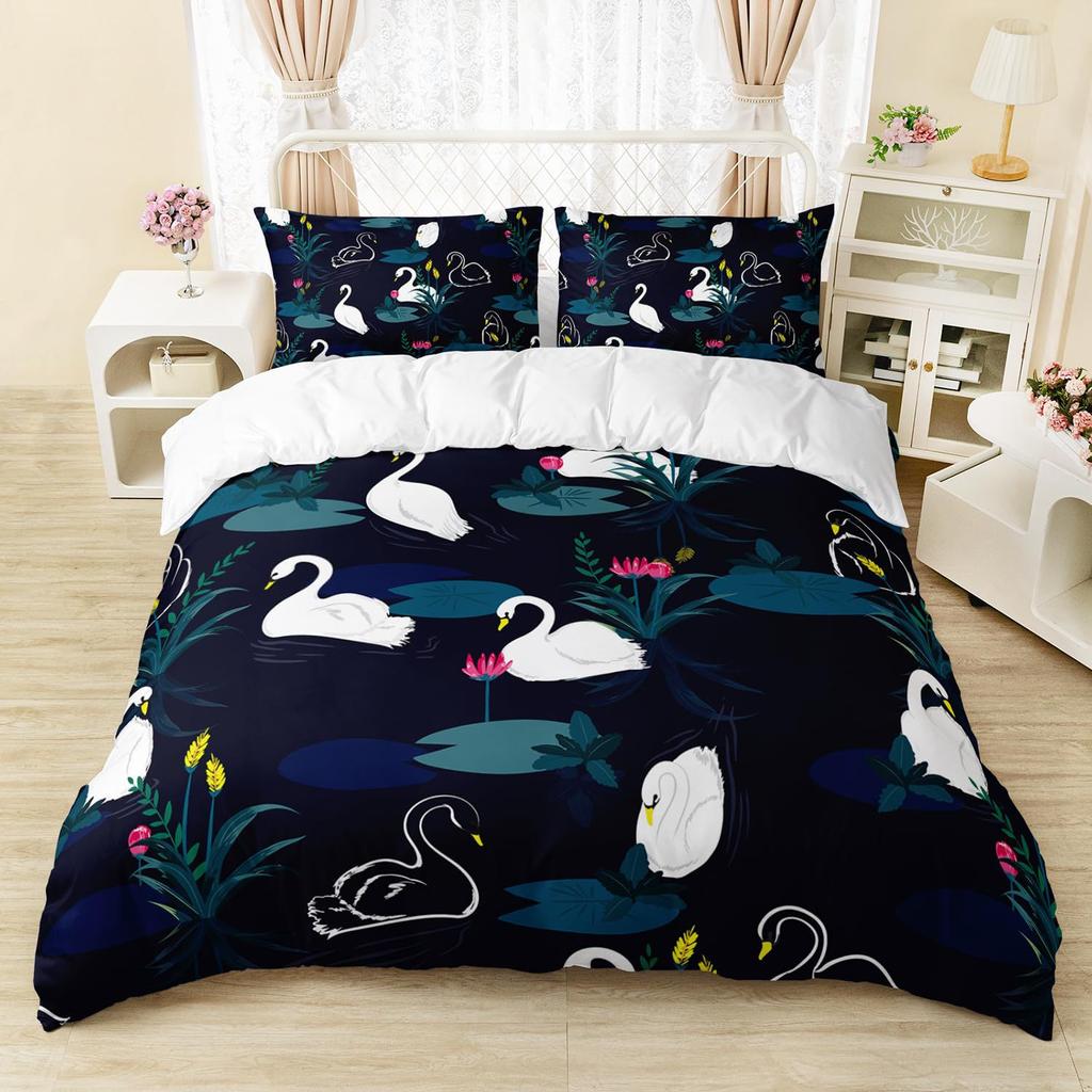 Swan Down Quilt Cover Cherry Blossom Quilt Cover Bedding Set Sweet Girl Romantic Three-Piece Set