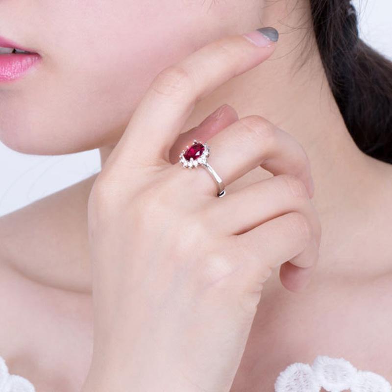 Ladies Crystal Adjustable Open Rings Jewelry