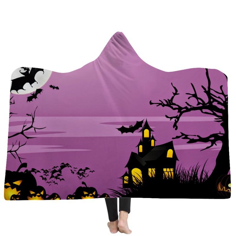 Hooded Blanket Adults Cozy Throw Super Soft Fleece Warm Winter Nap Home Decor