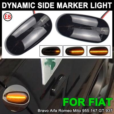 Sequential Flashing LED Turn Signal Side Marker Light Blinker For Alfa Romeo Mito 955 147 GT 937 Fiat Bravo II Hatchback 198