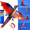 Upgrade Classical Dragon Kite, Easy to Fly for Beginners and Adults, 63-Inch Single Line with Tail